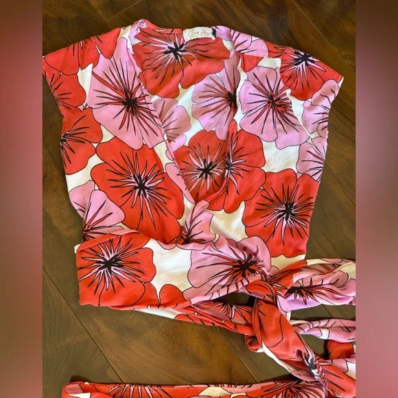 Ava Sky by Fighting Eel Wrap Skirt, Wrap Top & Shorts Set RARE! Size XS - Picture 6 of 8